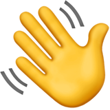 Waving hand emoji